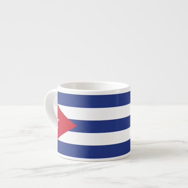 Cuba Plain Flag Espresso Cup (Front Left)