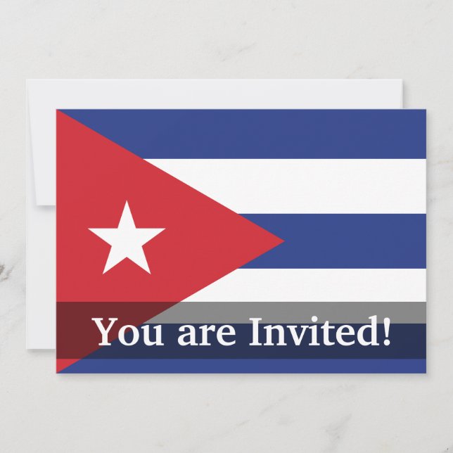Cuba Plain Flag Invitation (Front)