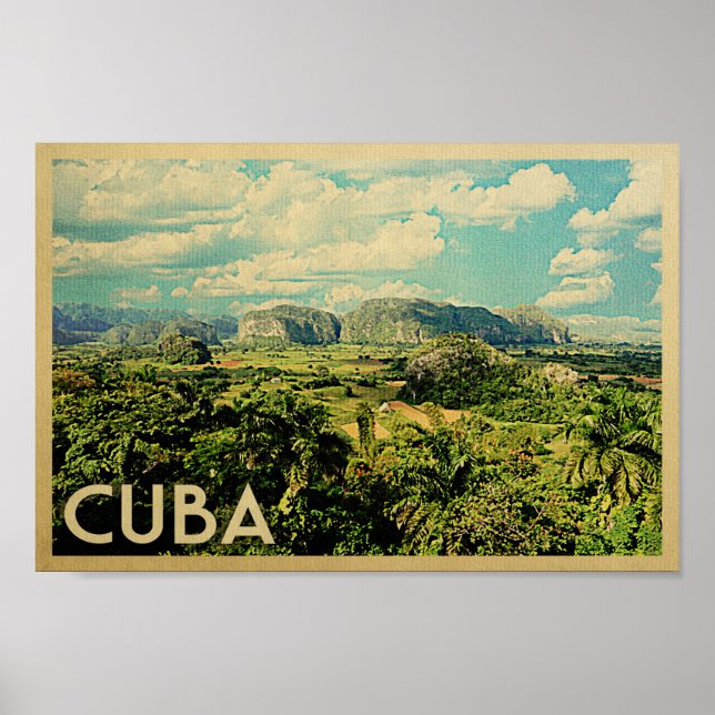 Cuba Poster Vintage Travel Poster Rain Forest (Front)