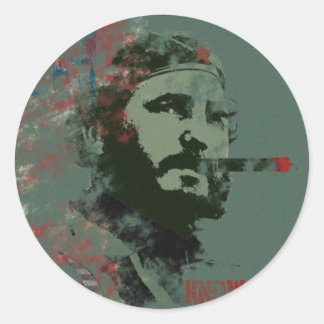 Cuba Propaganda Castro Classic Round Sticker