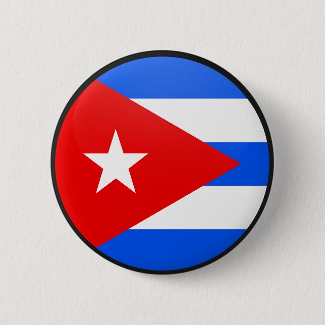 Cuba quality Flag Circle 2 Inch Round Button (Front)