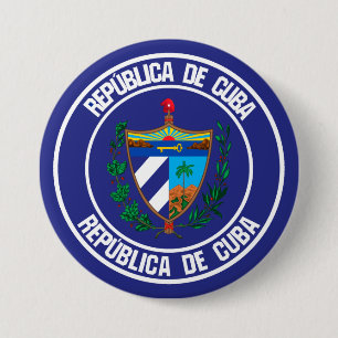 Cuba Round Emblem 3 Inch Round Button