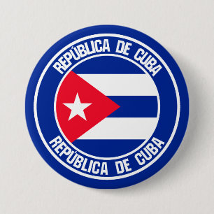Cuba Round Emblem 3 Inch Round Button