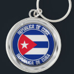 Cuba Round Emblem Keychain<br><div class="desc">Cuba Round Emblem</div>