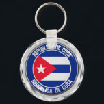 Cuba Round Emblem Keychain<br><div class="desc">Cuba Round Emblem</div>