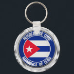 Cuba Round Emblem Keychain<br><div class="desc">Cuba Round Emblem</div>