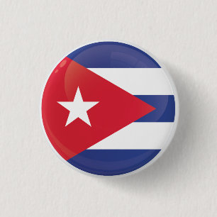 Cuba  Round Icon Flag  1 Inch Round Button