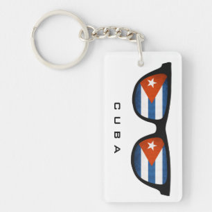 Cuba Shades custom text & colour key chain
