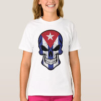 Cuba Smiling Skull Flag
