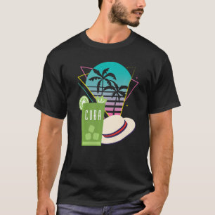 Cuba Souvenir Havana City Palm tree Hispanic Home  T-Shirt