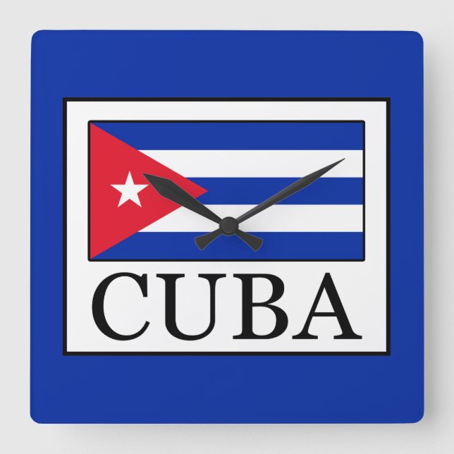 Cuba Square Wall Clock (Front)