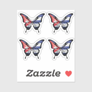 Cuba Swallowtail Butterfly Flag Sticker