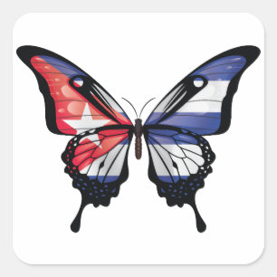 Cuba Swallowtail Butterfly Flag Sticker
