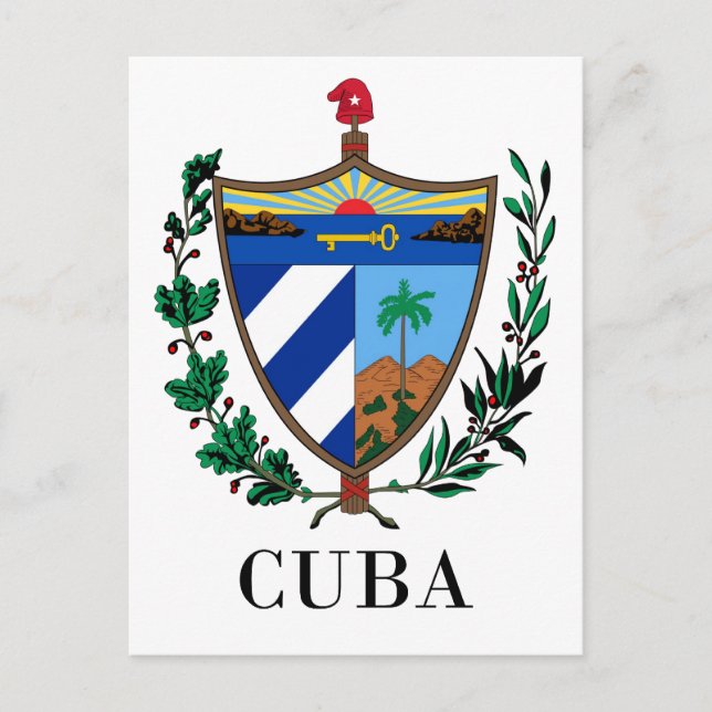 CUBA - symbol/coat of arms/flag/colours/emblem Postcard (Front)
