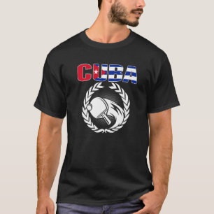 Cuba Table Tennis   Cuban Ping Pong Supporter Spor T-Shirt