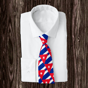 Cuba Ties, fashion Cuban Flag, business Tie