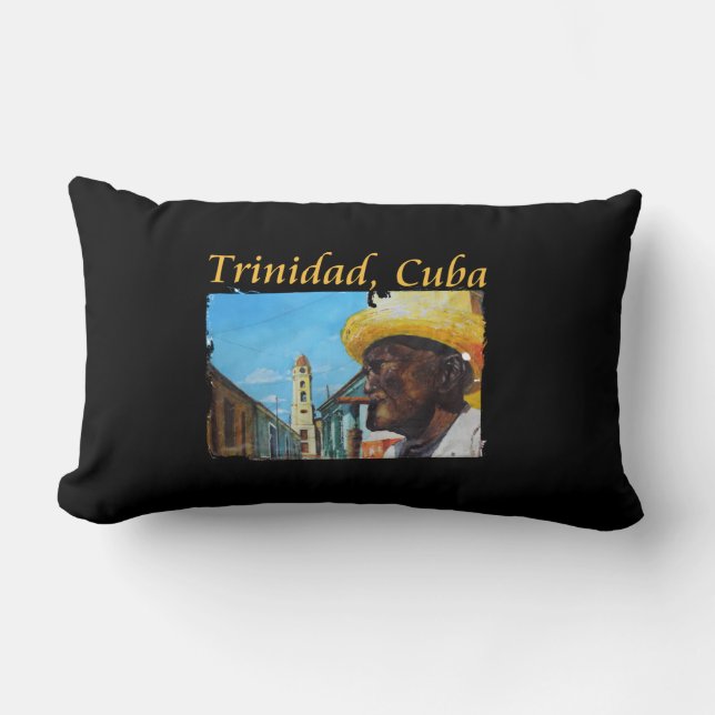 Cuba - Trinidad Cuban Cigar Art Lumbar Pillow (Front)