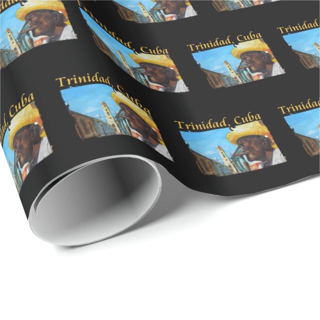 Cuba - Trinidad Cuban Cigar Art Wrapping Paper (Roll Corner)