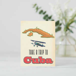 Cuba Vacation poster Invitation Postcard