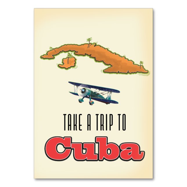 Cuba Vacation poster Table Number (Front)