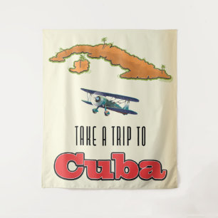 Cuba Vacation poster Tapestry