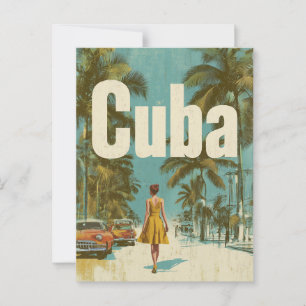 Cuba vintage postcard