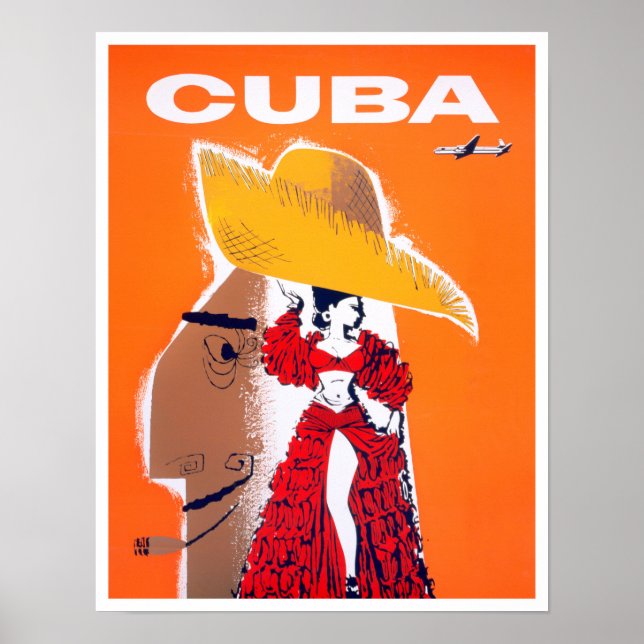 Cuba vintage travel poster (Front)