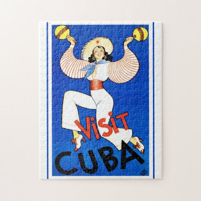 Cuba vintage travel poster jigsaw puzzle (Vertical)