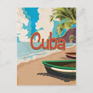 Cuba Vintage Travel Poster Postcard