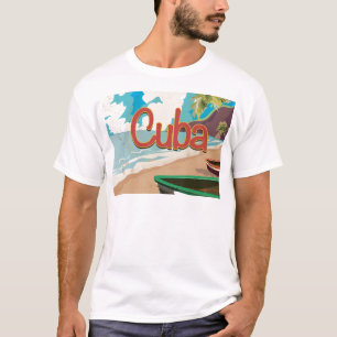 Cuba Vintage Travel Poster T-Shirt