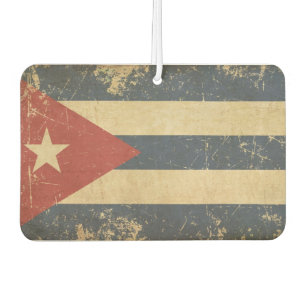 Cuban Aged Flat Flag Air Freshener