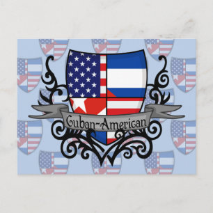 Cuban-American Shield Flag Postcard