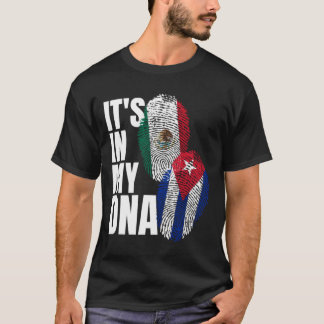 Cuban And Mexican Perfection Mix Flag Heritage Gif T-Shirt