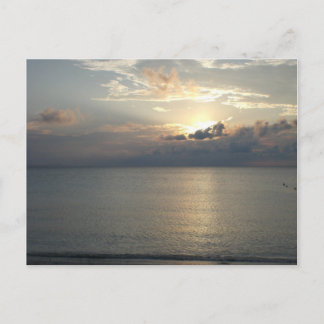 Cuban beach sunset postcard
