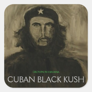 CUBAN BLACK KUSH SQUARE STICKER