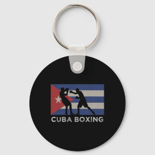 Cuban Boxer National Cuba Flag Boxing Gloves Graph Keychain