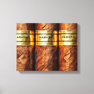 Cuban Cigar Habana Wrapped Canvas