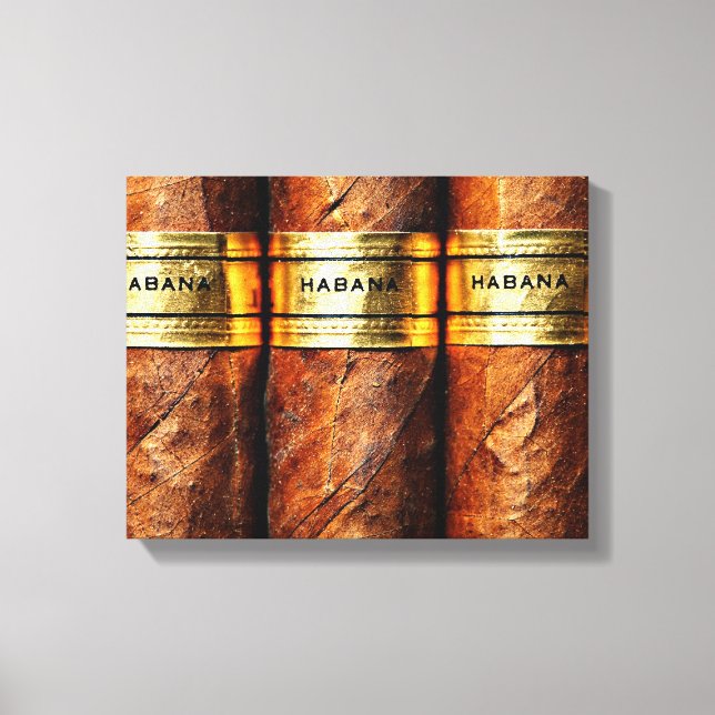 Cuban Cigar Habana Wrapped Canvas (Front)