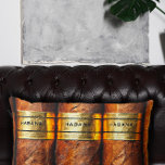 Cuban Cigar Lumbar Pillow<br><div class="desc">Add a touch of vintage elegance and masculine charm to your space with the Cuban Cigar Lumbar Pillow! 🛋️💨 This beautifully crafted pillow is perfect for enhancing the ambiance of any room, from a sophisticated home office to a cozy lounge area. The design features a classic Cuban cigar motif, evoking...</div>