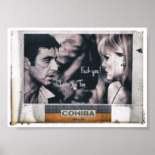Cuban Cigar Tony Montana Poster