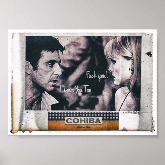 Cuban Cigar Tony Montana Poster (Front)