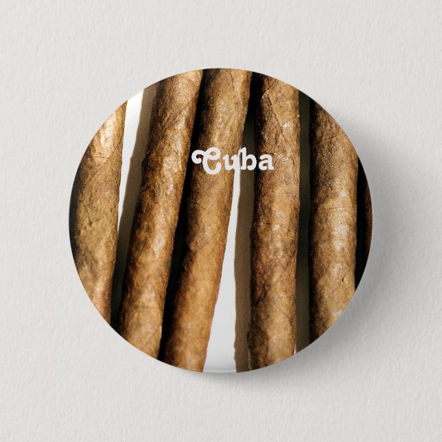 Cuban Cigars 2 Inch Round Button (Front)