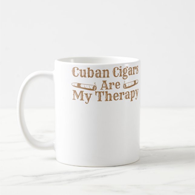 Cuban Cigars Smoker Tobacco Cubano Cigarette Cuban Coffee Mug (Left)