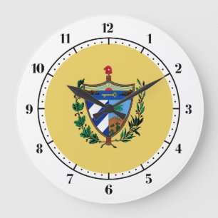 Cuban coat of arms large clock
