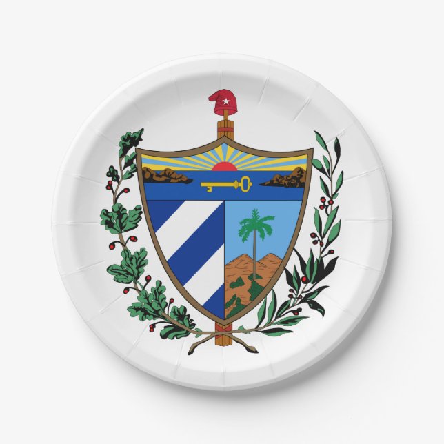 Cuban coat of arms Plate (Front)