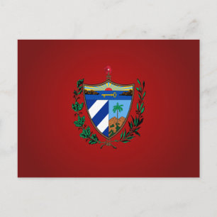 Cuban coat of arms postcard