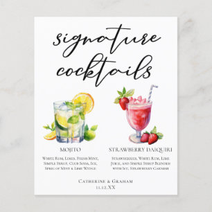 Cuban Cocktails Mojito Strawberry Daiquiri Menu