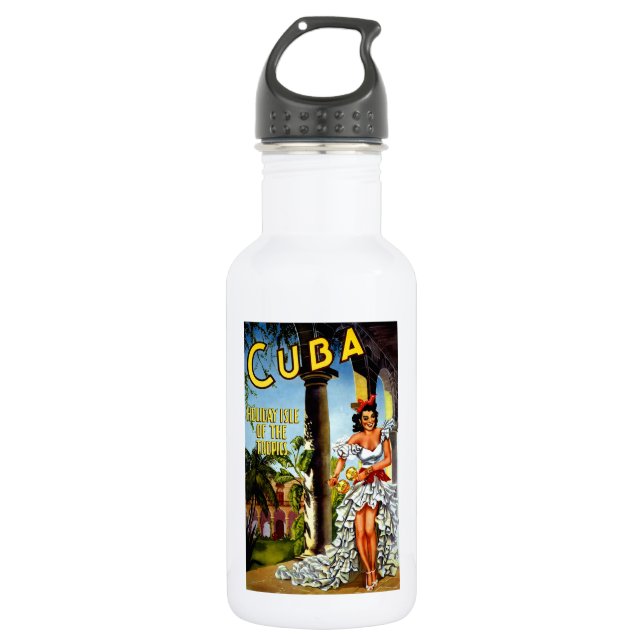 Cuban Dancer Vintage Travel 532 Ml Water Bottle (Front)