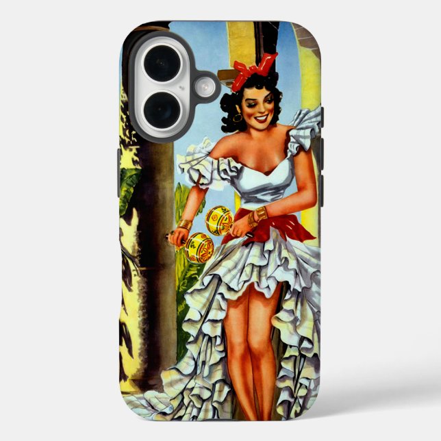 Cuban Dancer Vintage Travel Case-Mate iPhone Case (Back)