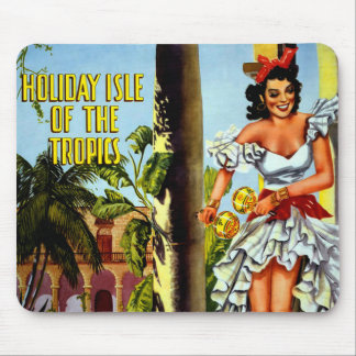 Cuban Dancer Vintage Travel Mouse Pad